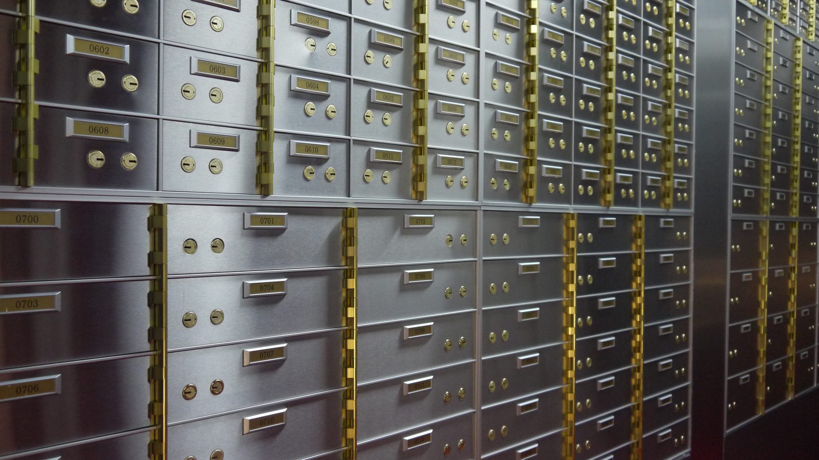 Safe deposit boxes at Merrion Vaults